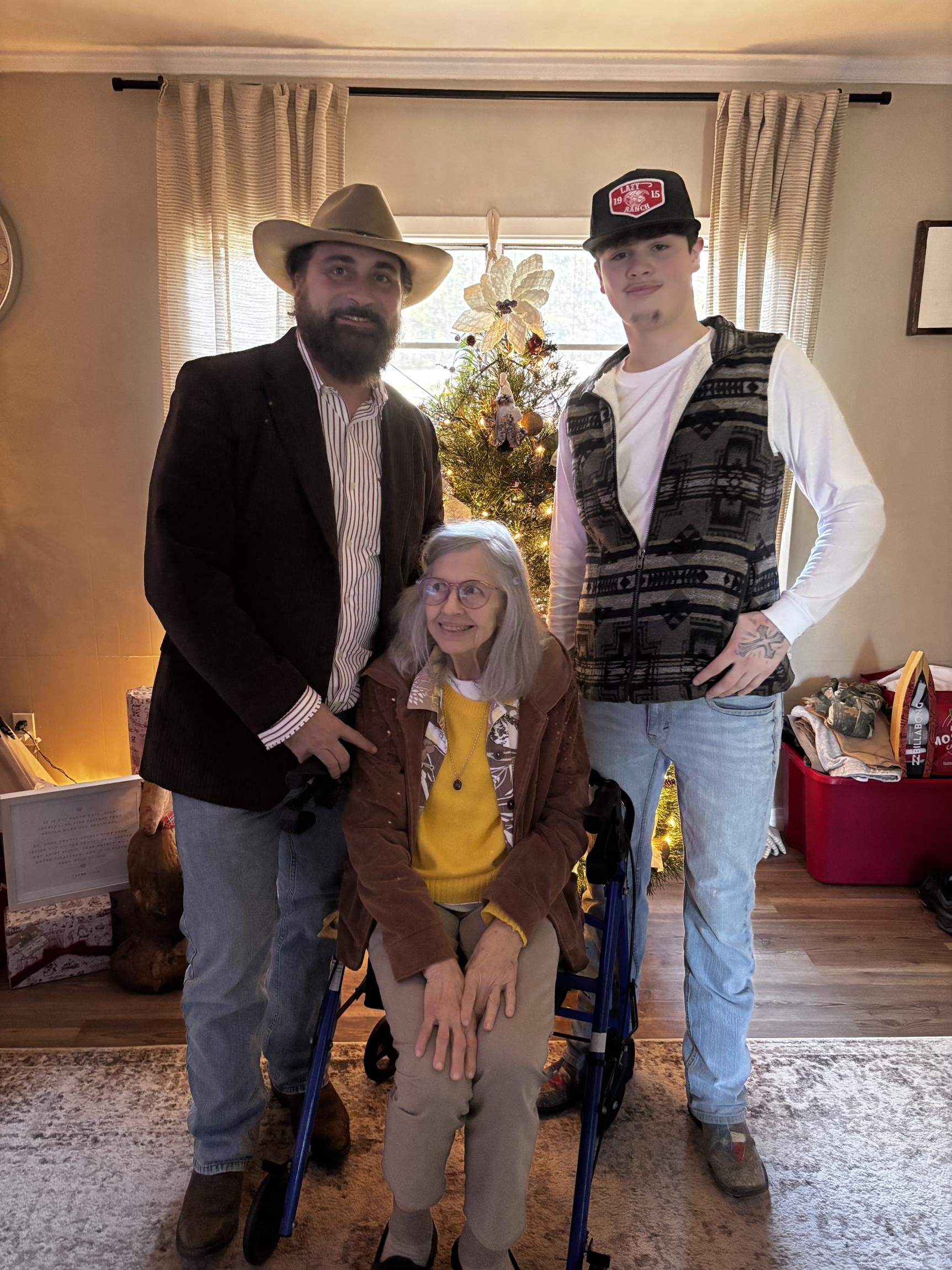 Webb with his mom and Hunter